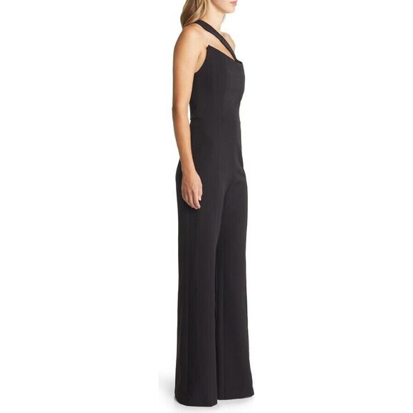 Black Halo NWOT Brew One-Shoulder Jumpsuit Black Size 4 - Picture 7 of 7